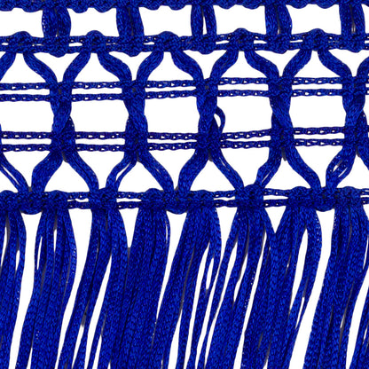 Blue Lace Top Chainette Fringe - 6" Detail