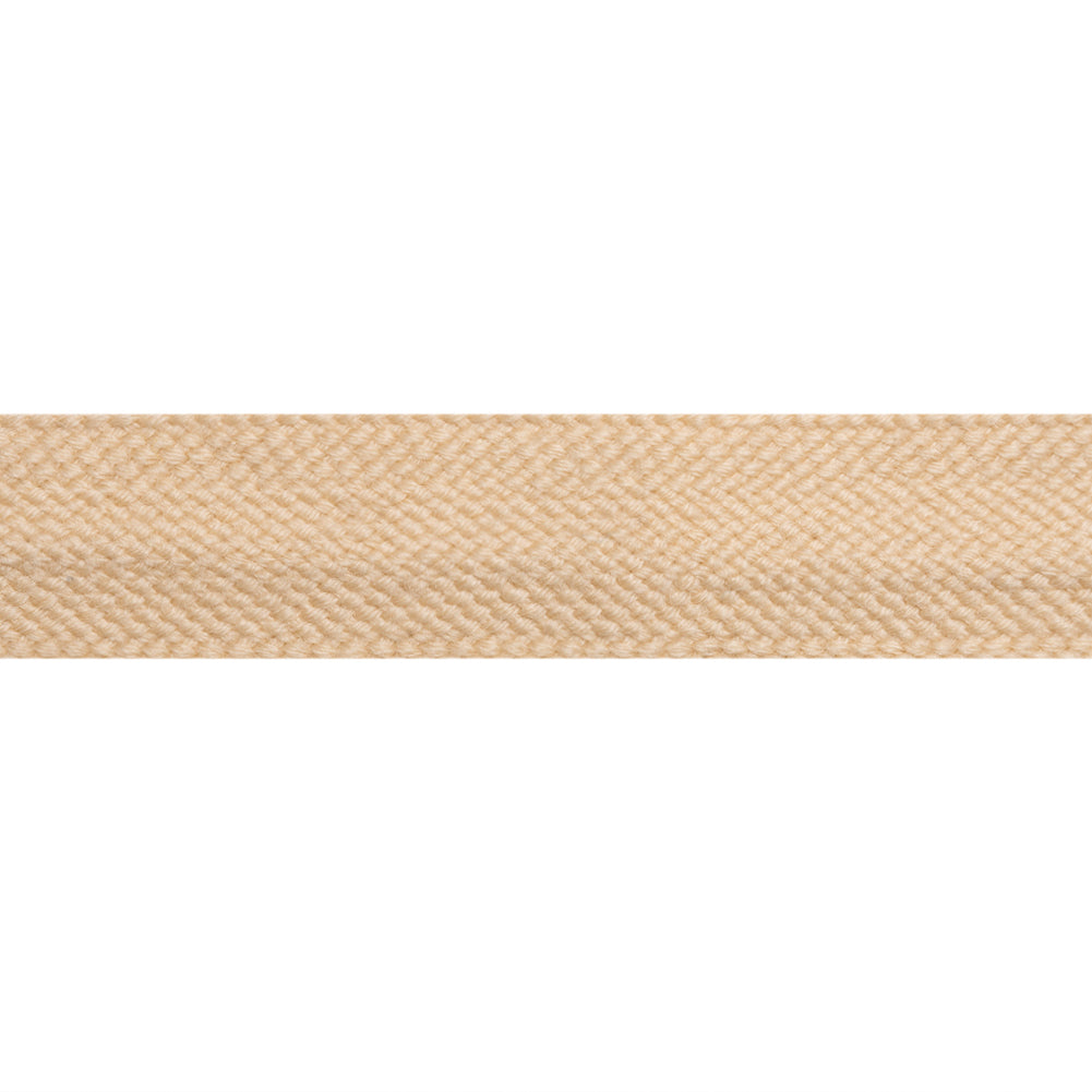 Beige Wool Braided Tape - 1" Folded