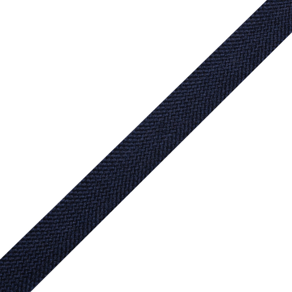 Navy Wool Braided Tape - 0.75" Folded