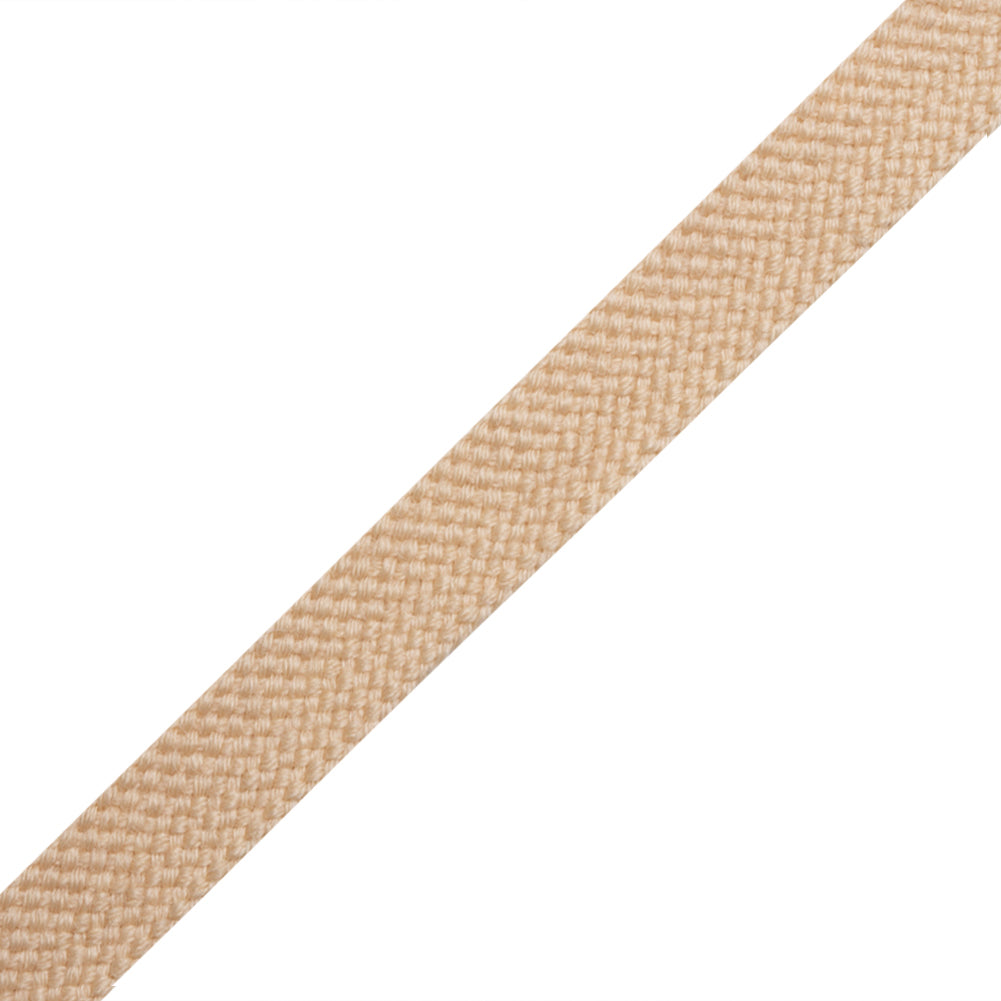 Beige Wool Braided Tape - 0.5" Folded