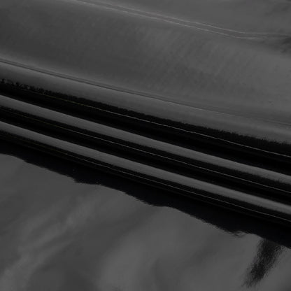 Black Stretch Faux Patent Leather