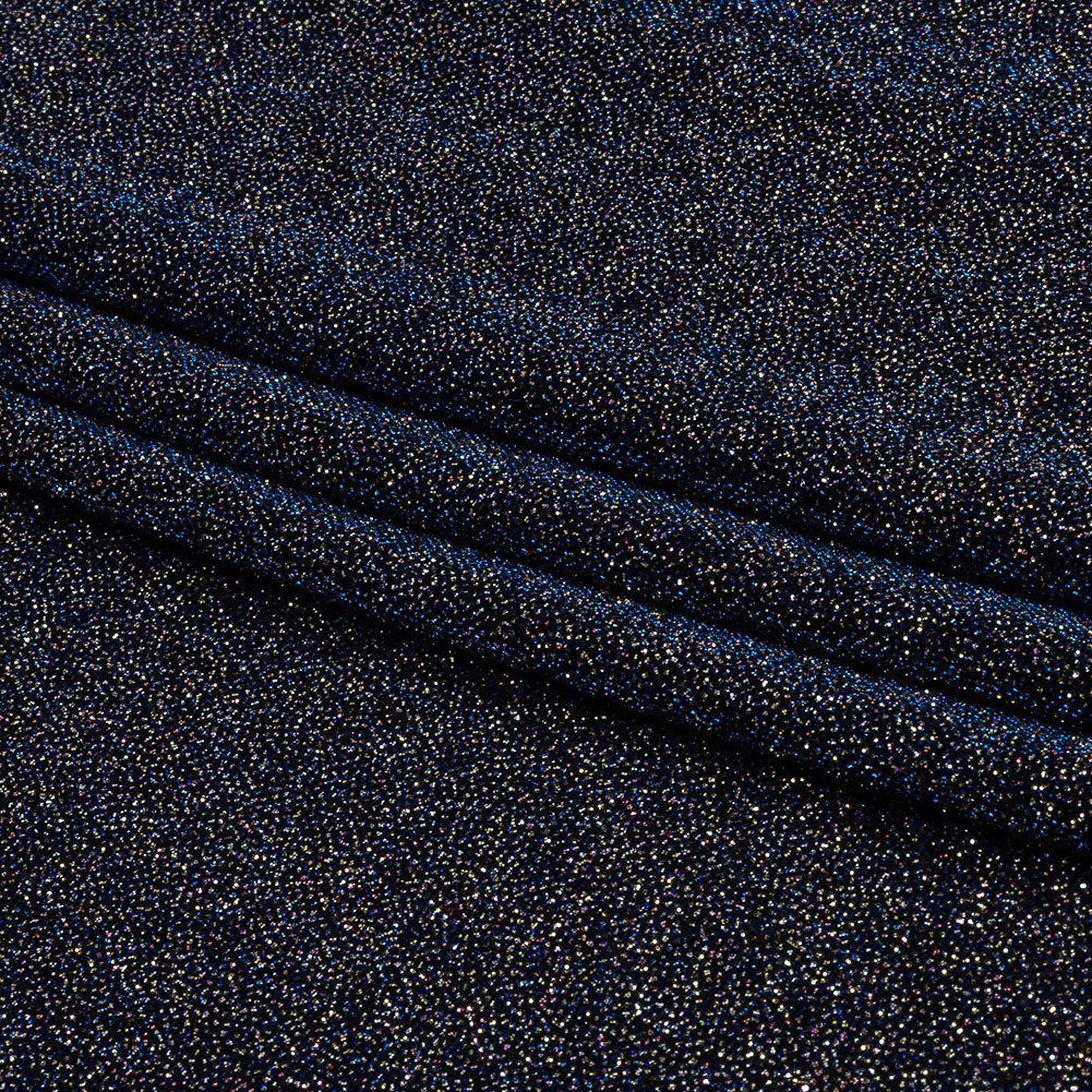 Nylon Knit with All-Over Glitter - Electric Blue - Sun Streams Collection - Folded