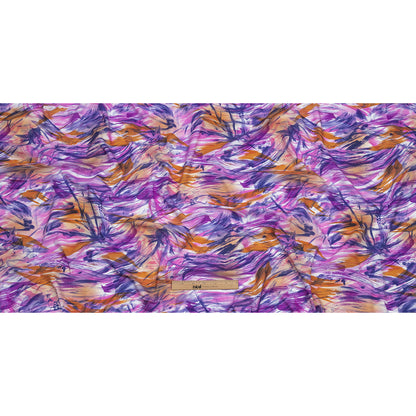 Pink, Purple and Orange Wild Brushstrokes Stretch Nylon Tricot Full