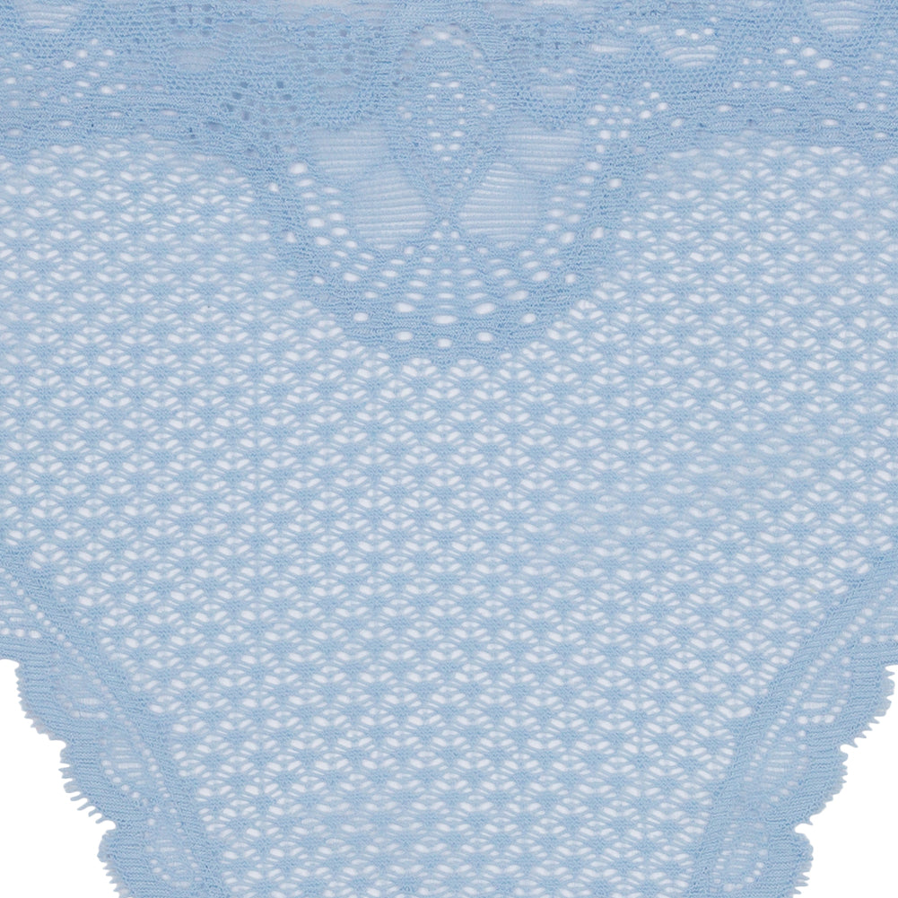 Sky Blue Stretch Lace Panty Trim Panel - 10.25" x 14.25" Detail