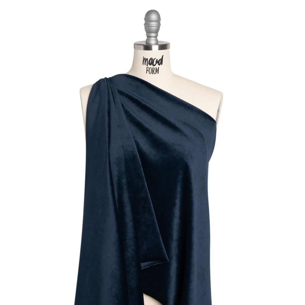 Polyester Velour - Navy Drape
