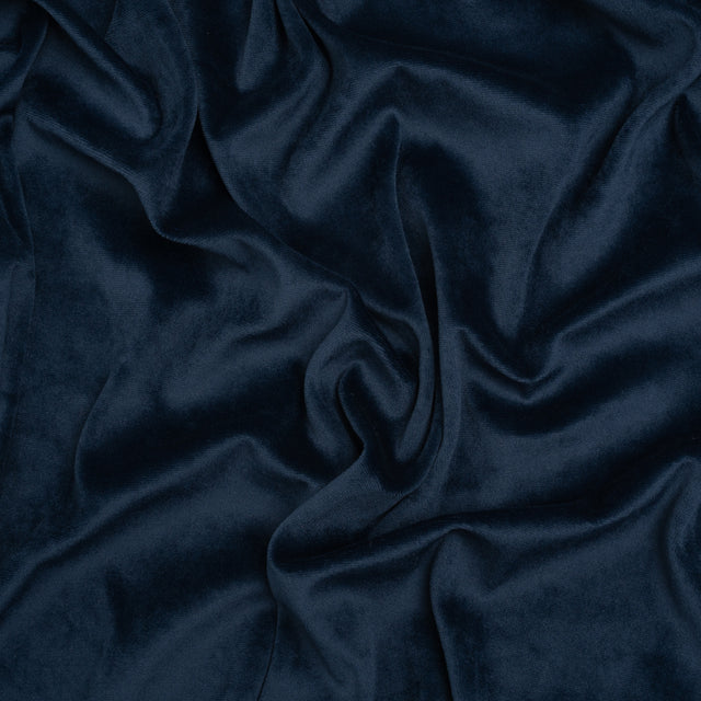 Polyester Velour - Navy