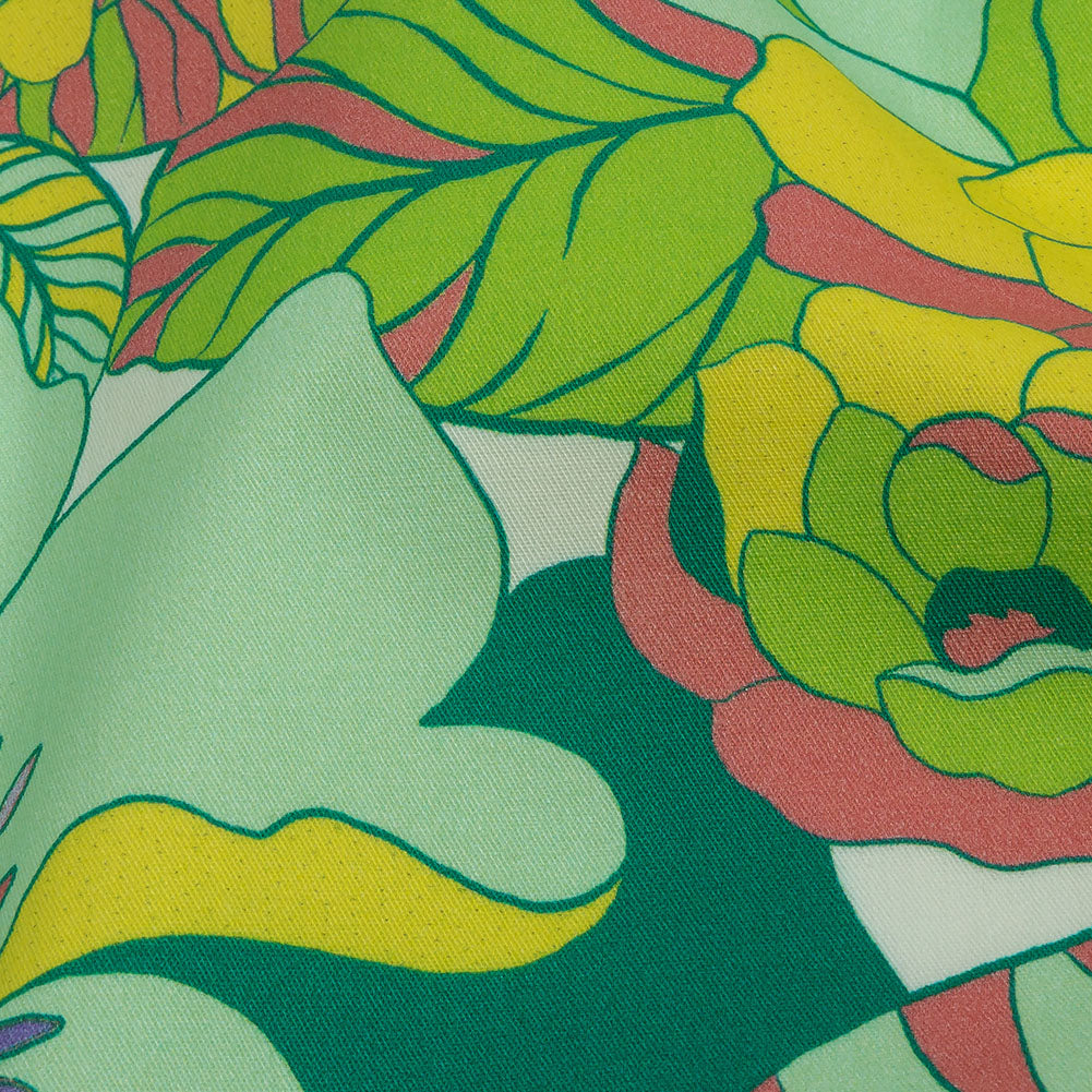 Mood Exclusive Florescent Inflorescence Stretch Cotton Twill Detail