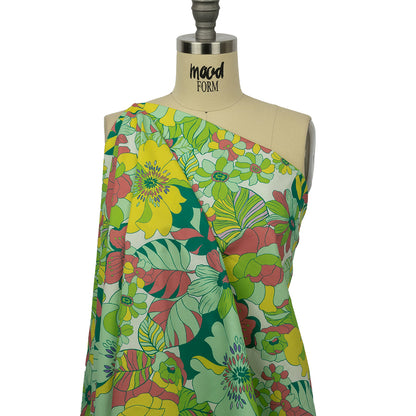 Mood Exclusive Florescent Inflorescence Stretch Cotton Twill Drape