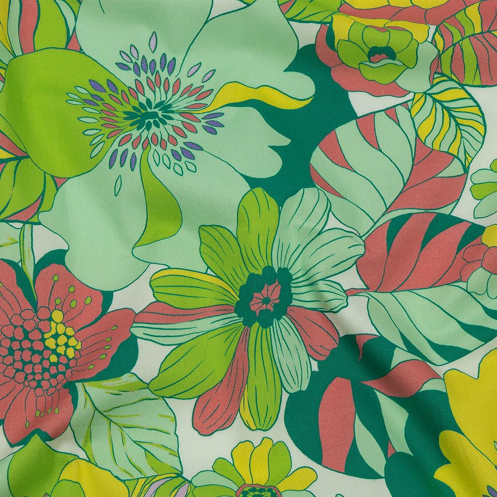 Mood Exclusive Florescent Inflorescence Stretch Cotton Twill