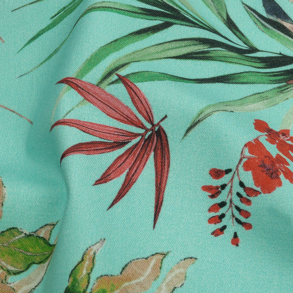 Mood Exclusive Tropical Tumbling Stretch Cotton Twill Detail
