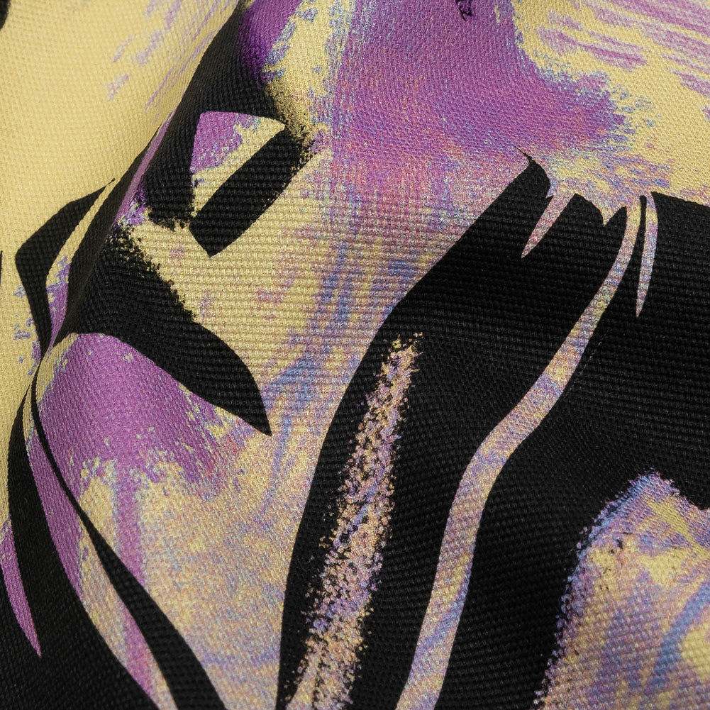 Stretch Cotton Canvas Print - Purple and Yellow Graffiti - Mood Exclusive Graffiti Lane - Detail