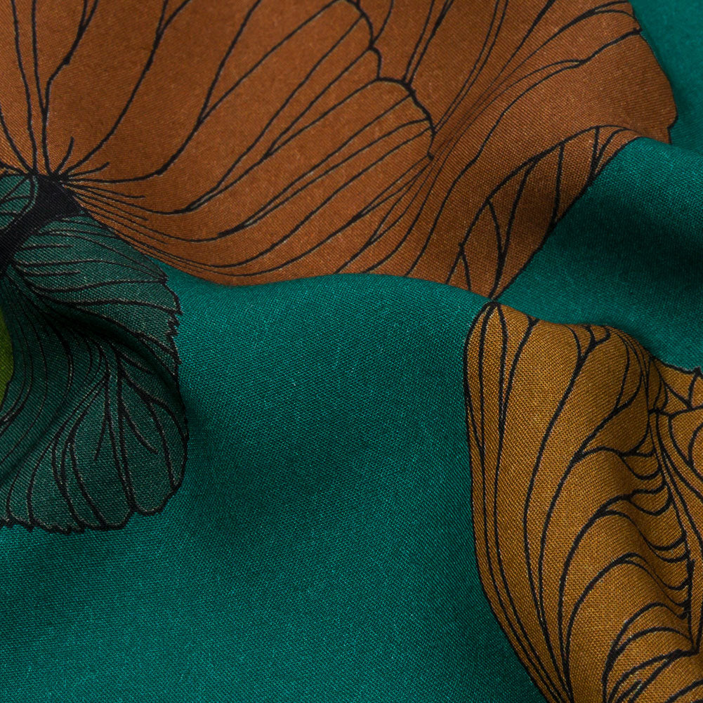 Mood Exclusive Jade How Gardens Grow Viscose Woven - Detail