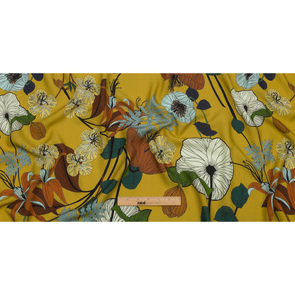 Mood Exclusive Yellow How Gardens Grow Viscose Woven