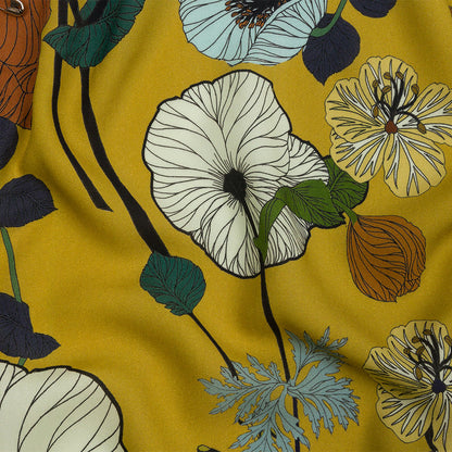 Mood Exclusive Yellow How Gardens Grow Viscose Woven