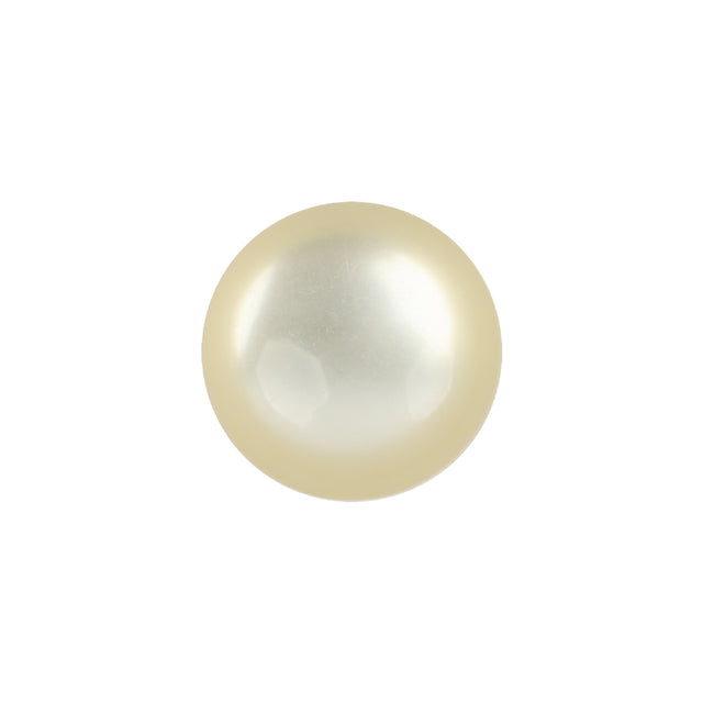 Vintage Ivory Pearlescent Half Done Shank Back Plastic Button - 28L/18mm
