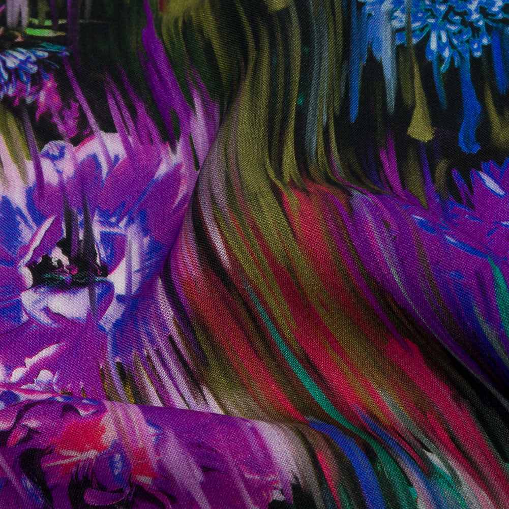 Mood Exclusive Small Chrysanthemum Stream Supple Viscose Woven - Detail