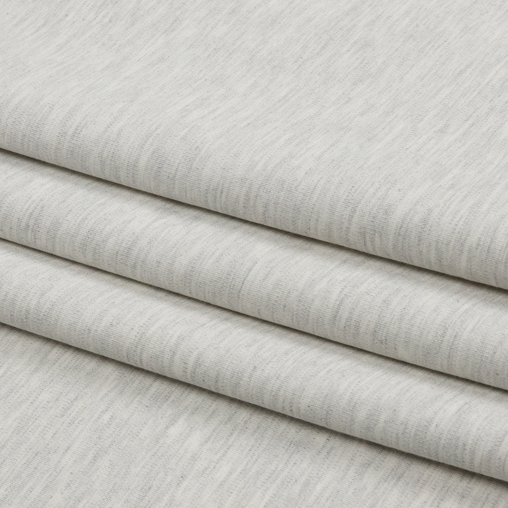 Stretch Ponte Knit - Heathered Gray - Papilio Collection - Folded
