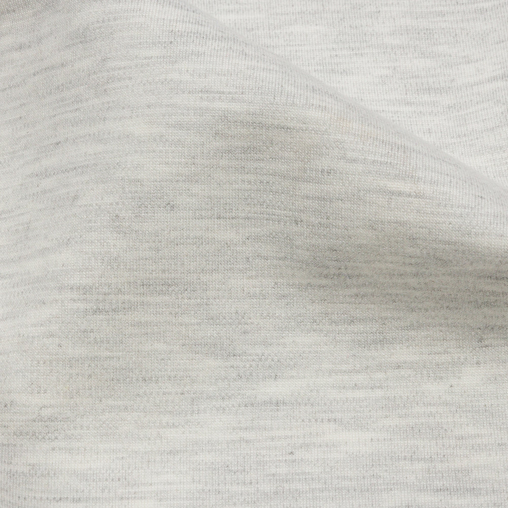 Stretch Ponte Knit - Heathered Gray - Papilio Collection - Detail