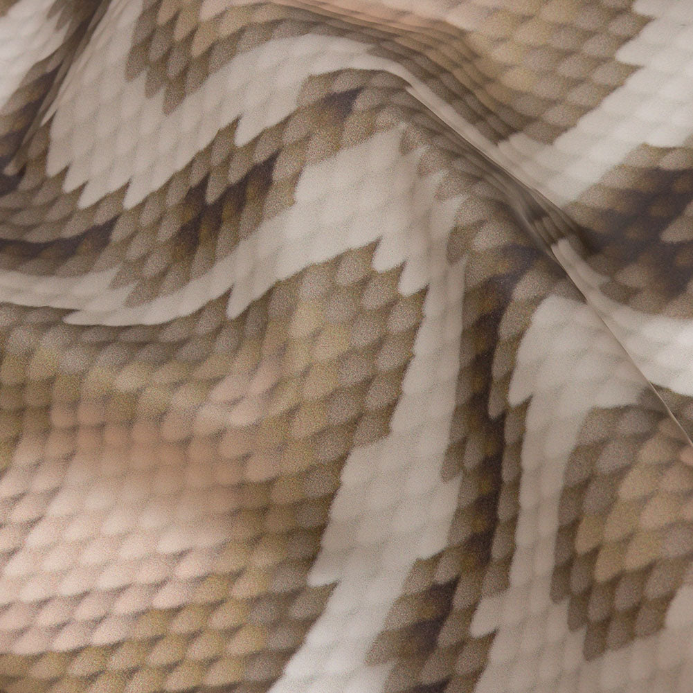 Brown and Beige Snakeskin Diamonds Lightweight Translucent Vinyl - Detail