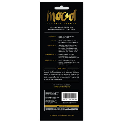 Mood 9" Matte Black Knife-Edge Dressmaker's Shears with Matte Rubber Grips