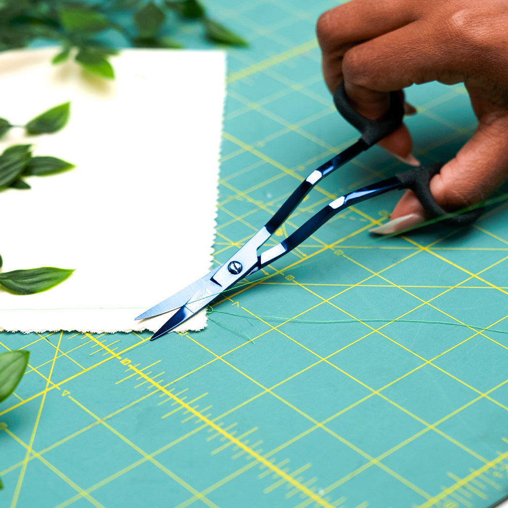 Mood Metallic Blue Double Curve Scissors with Matte Rubber Grips - 6" - Blog
