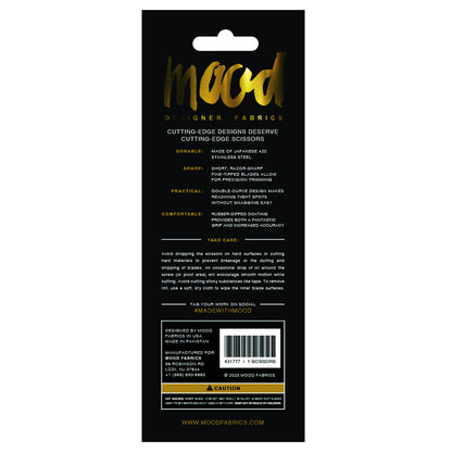 Mood Metallic Blue Double Curve Scissors with Matte Rubber Grips - 6"