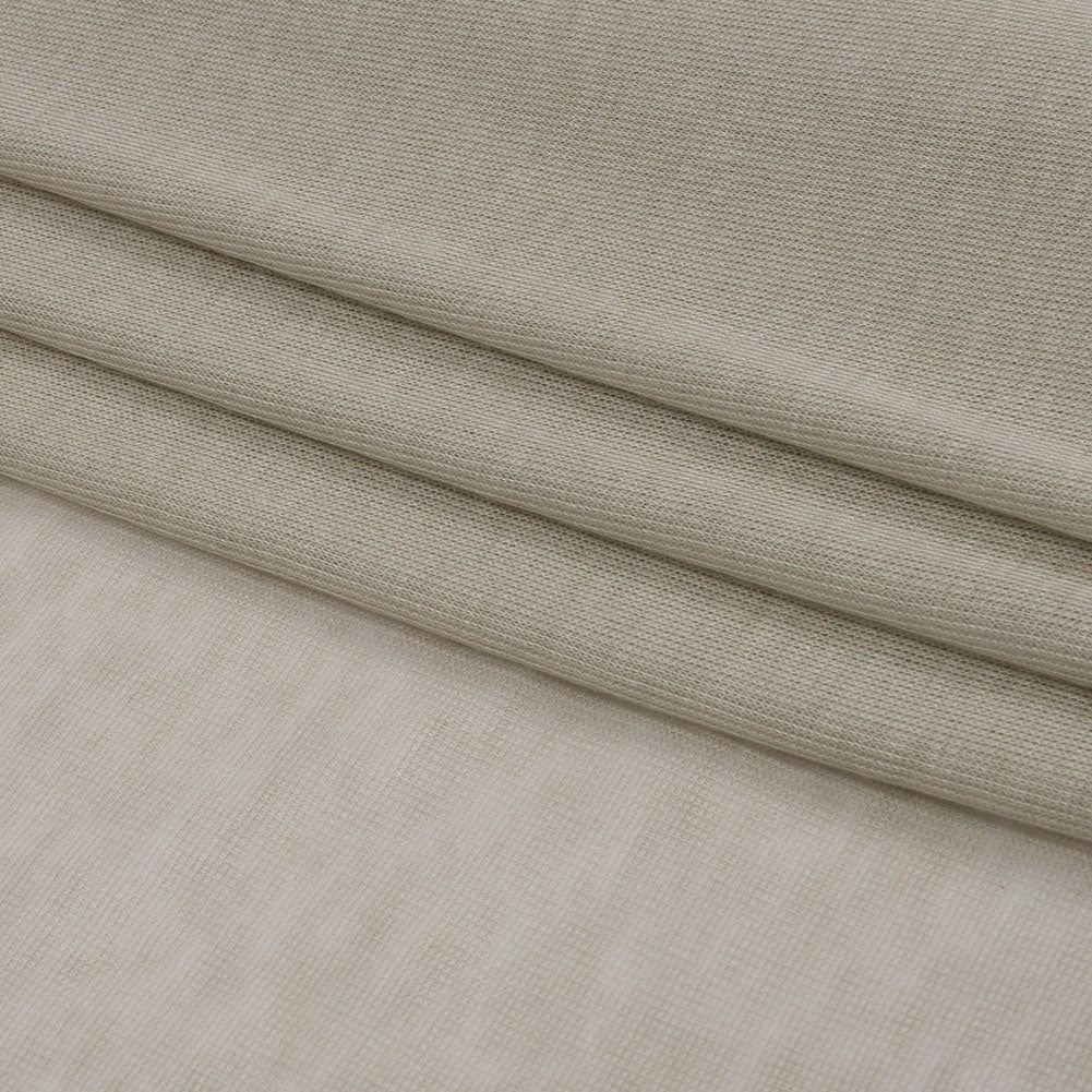 Famous Designer Light Stone Viscose and Cotton Lightweight Interlock Knit Folded
