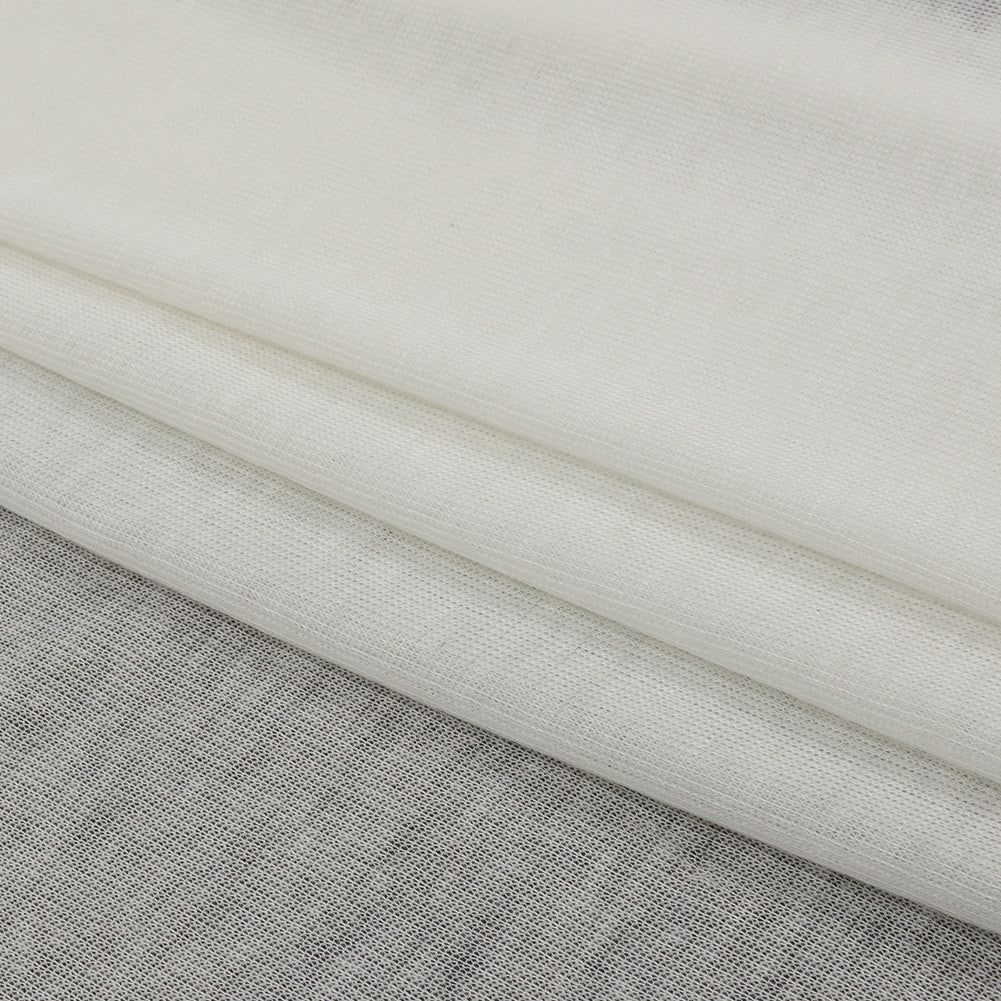 Famous Designer Off White Viscose and Cotton Lightweight Interlock Knit Folded