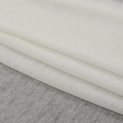 Famous Designer Off White Viscose and Cotton Lightweight Interlock Knit Folded