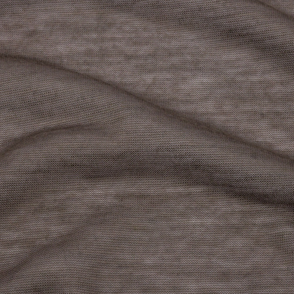 Famous Designer Taupe Featherweight Viscose and Cotton Jersey Detail