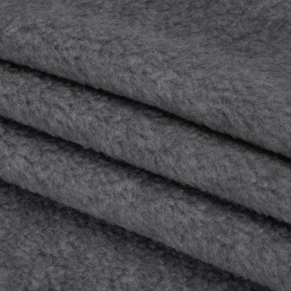 Double Faced Plush Fleece - Heathered Gray - Deadstock
