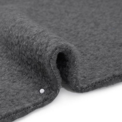 Double Faced Plush Fleece - Heathered Gray - Deadstock