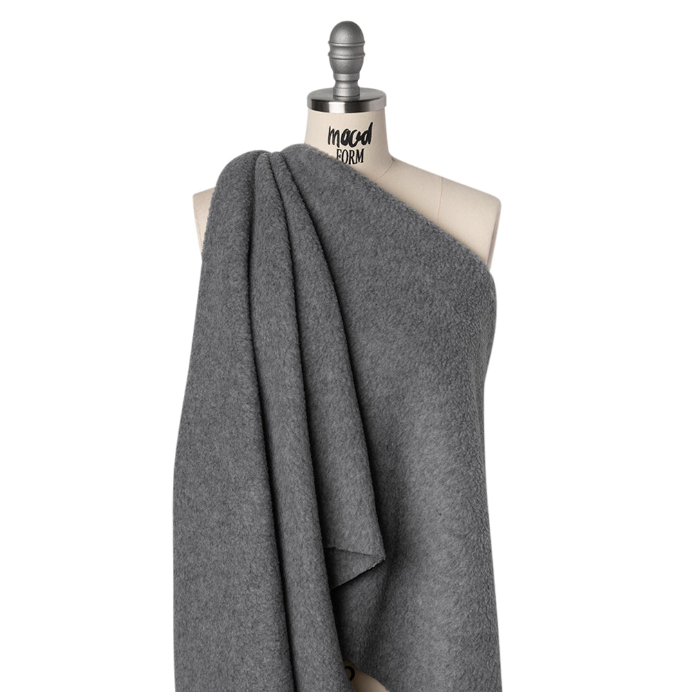 Double Faced Plush Fleece - Heathered Gray - Deadstock - Drape