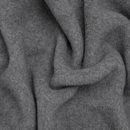 Double Faced Plush Fleece - Heathered Gray - Deadstock