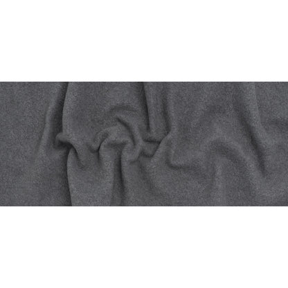 Plush Fleece with Fusible Woven Backing - Heathered Gray - Deadstock