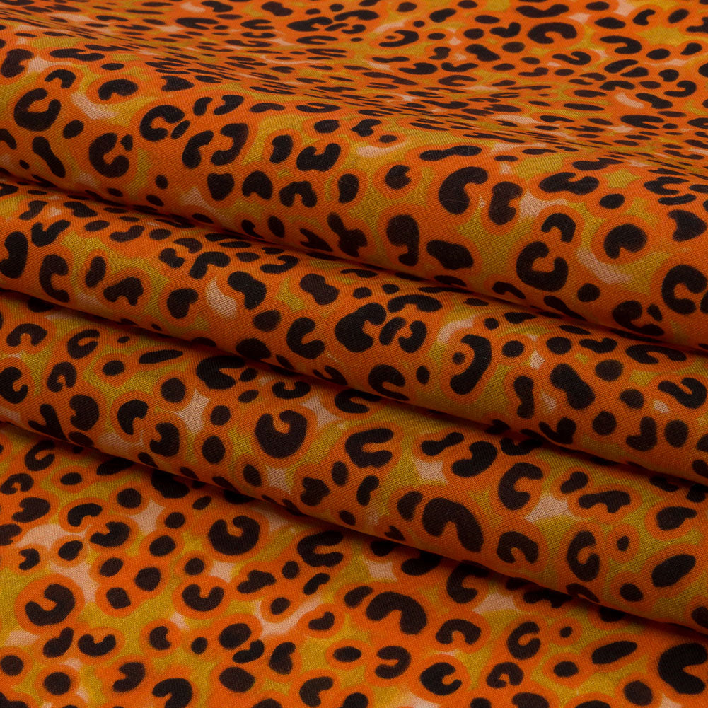 Mood Exclusive Cheetah Bliss Viscose Shirting - Folded