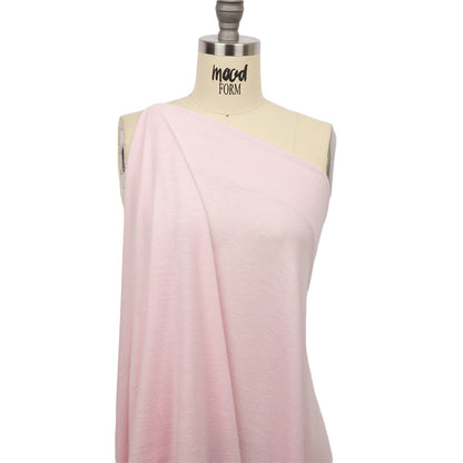 Light Pink Brushed Stretch Rayon and Polyester Sweater Knit Drape