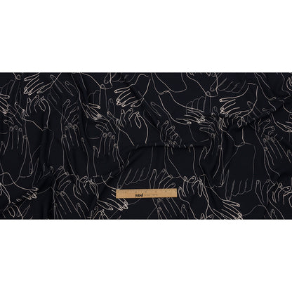 Polyester Crepe Print - Midnight Hands - Mood Exclusive Touch of Elegance Full