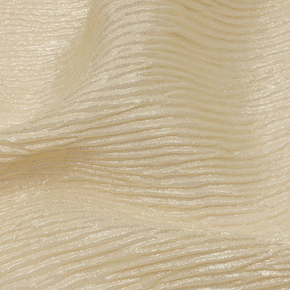 Polyester Chiffon Plisse with All-Over Foil - Gold - Honey Collection