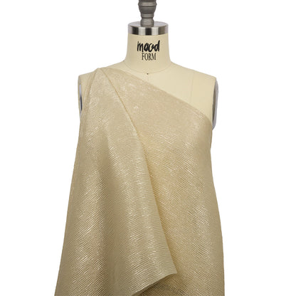 Polyester Chiffon Plisse with All-Over Foil - Gold - Honey Collection