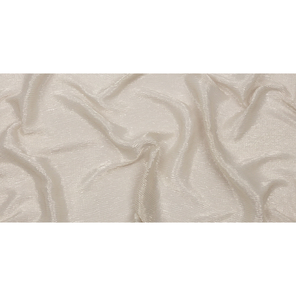 Polyester Chiffon Plisse with All-Over Foil - Greige and Gold - Honey Collection - Full