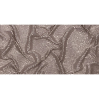 Polyester Chiffon Plisse with All-Over Foil - Taupe and Gold - Honey Collection