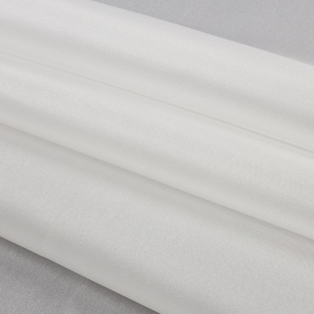 Polyester Twill Organdy - Shimmering Off White - Quinn Collection - Folded