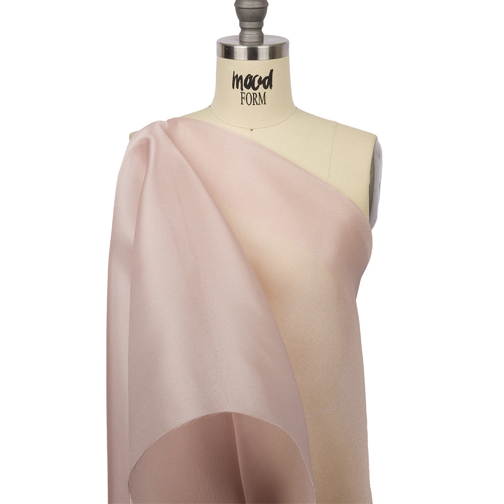 Polyester Twill Organdy - Shimmering Rose Gold - Quinn Collection - Drape