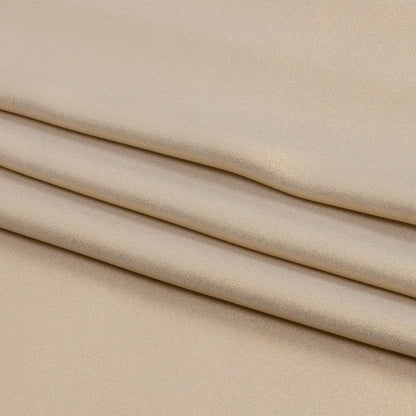 Ultra-Smooth Polyester Georgette with Foiling - Beige and Gold - Valeria Collection