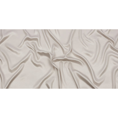 Ultra-Smooth Polyester Georgette with Foiling - Beige and Silver - Valeria Collection
