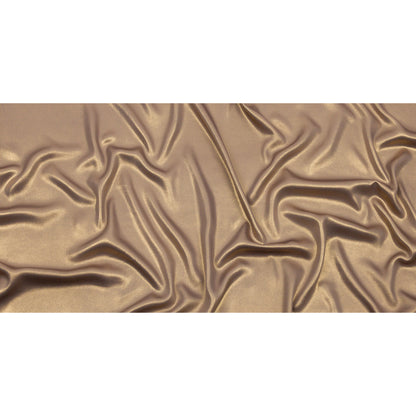 Ultra-Smooth Polyester Georgette with Foiling - Taupe and Gold - Valeria Collection