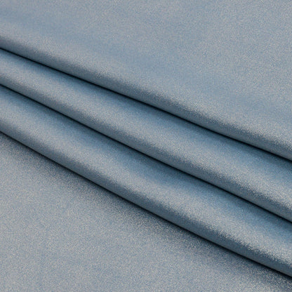 Ultra-Smooth Polyester Georgette with Foiling - Blue and Silver - Valeria Collection