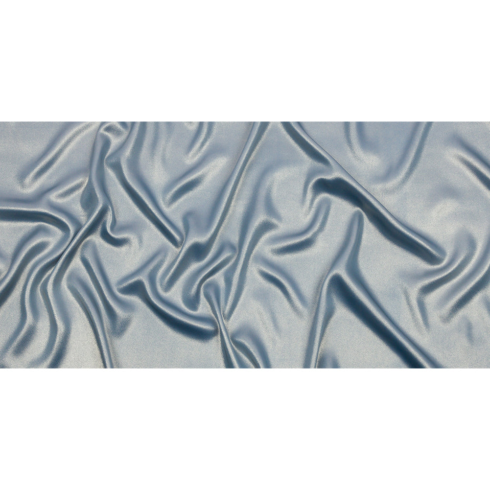 Ultra-Smooth Polyester Georgette with Foiling - Blue and Silver - Valeria Collection - Full