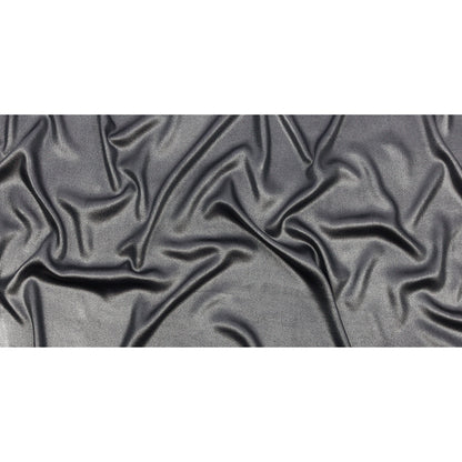 Ultra-Smooth Polyester Georgette with Foiling - Midnight and Silver - Valeria Collection